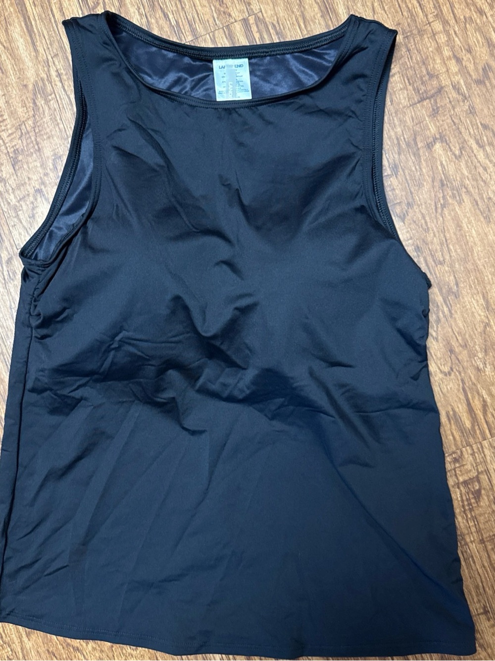 Lands' End Black Post Mastectomy Swim Top